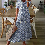 Andrea | Vestido Impresso com Decote em V