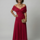 Calen | Vestido Midi Fluido com Ombros à Mostra