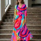 Celine | Vestido Midi com Decote Cruzado