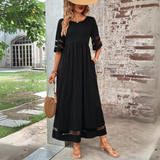 Aubrey™ – Vestido Midi em Betão Figurativo com Cobertura de Barriga