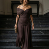 Calen | Vestido Midi Fluido com Ombros à Mostra