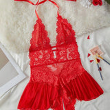 Conjunto de Pijama de Renda — Sensual e Elegante