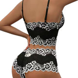 Sexy Lace Colorblock Underwear Set