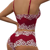Sexy Lace Colorblock Underwear Set