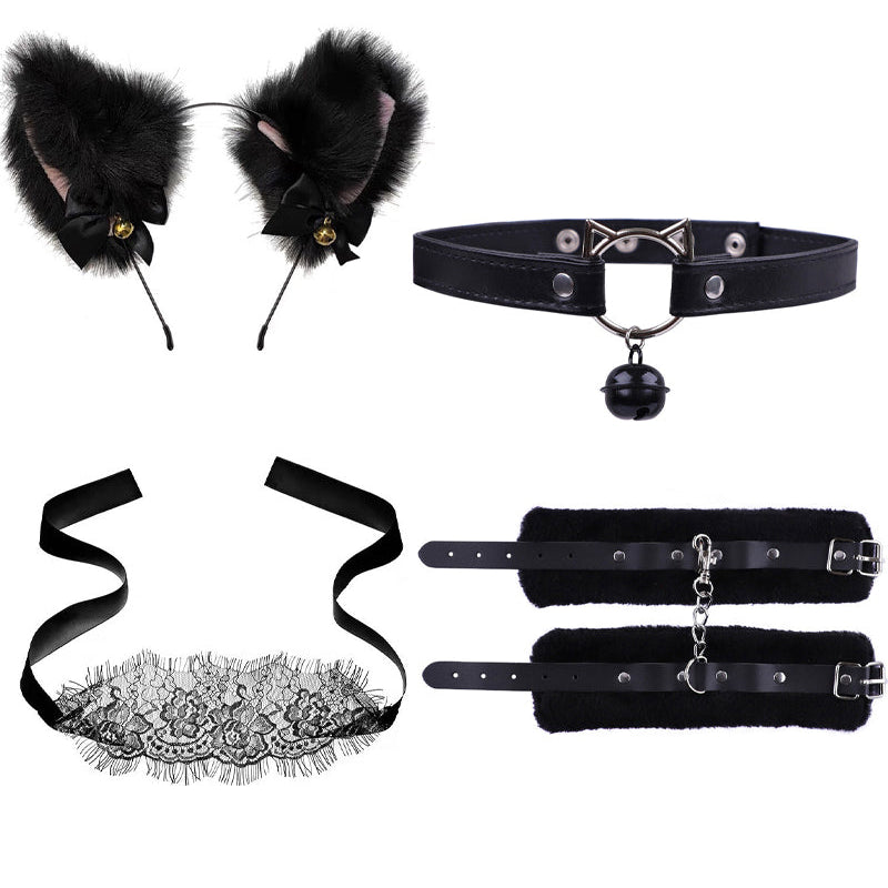 Conjunto de Acessórios com Coleira de Guizo e Cauda