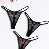 Low Rise T-back Mesh Panties