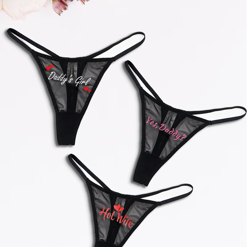 Low Rise T-back Mesh Panties