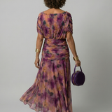 Calen | Vestido Midi Fluido com Ombros à Mostra