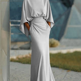 Clara | Vestido elegante com decote em V, costas nuas e sem mangas
