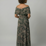 Calen | Vestido Midi Fluido com Ombros à Mostra
