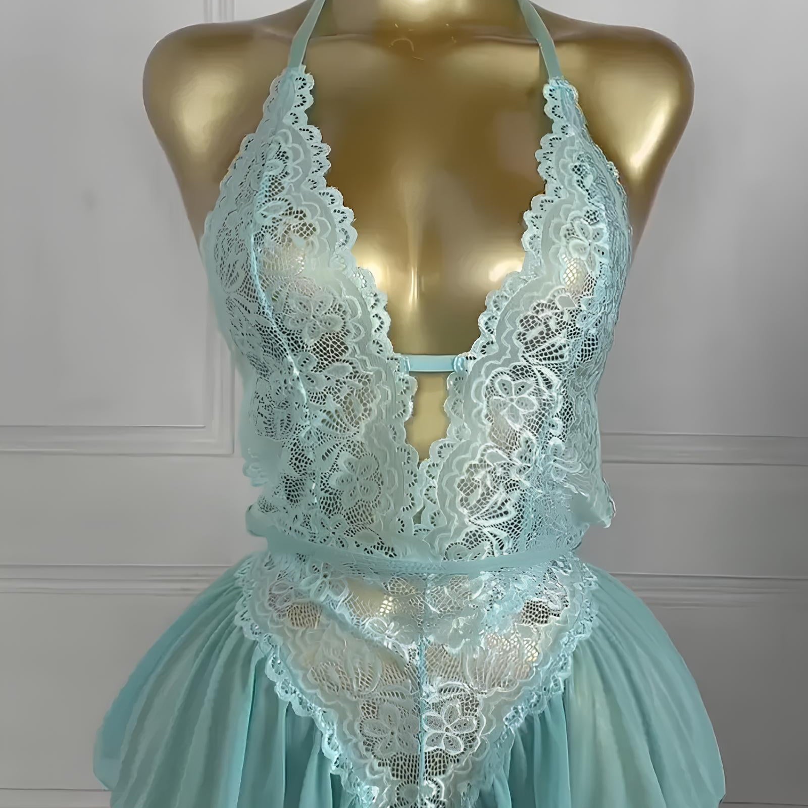 Conjunto de Pijama de Renda — Sensual e Elegante