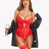 Garter Lingerie Set Underwired Teddy