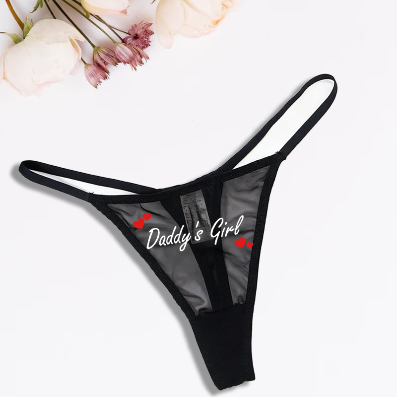Low Rise T-back Mesh Panties
