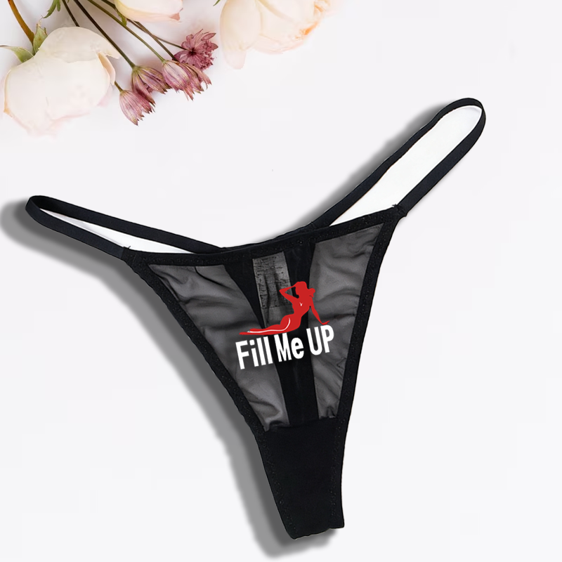 Low Rise T-back Mesh Panties