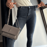 Calça de Ganga Feminina com Elastano Peluciada Forglows + Meia Térmica