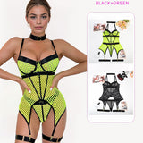 Fishnet Mesh Corset Bustier Lingerie