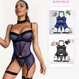 Fishnet Mesh Corset Bustier Lingerie