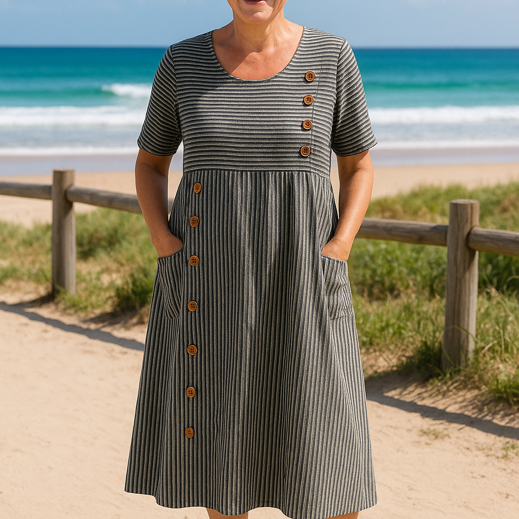 Brienne | Vestido Midi Listrado