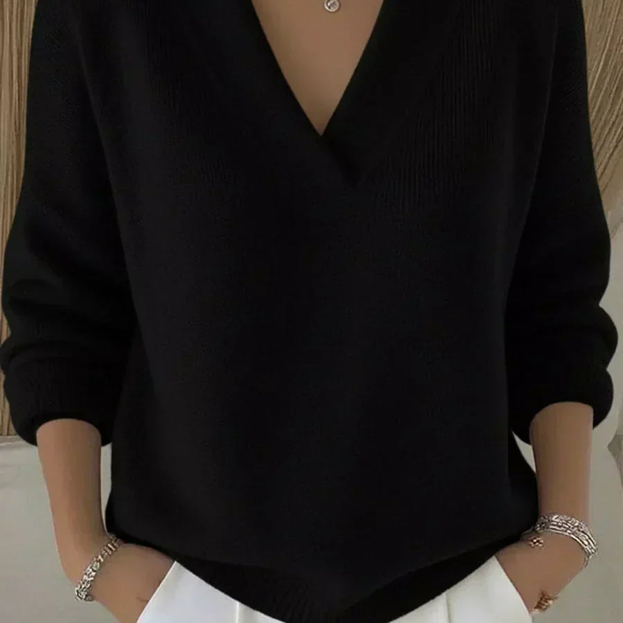 Vivelle™ | Camisola de Corte Solto com Decote em V