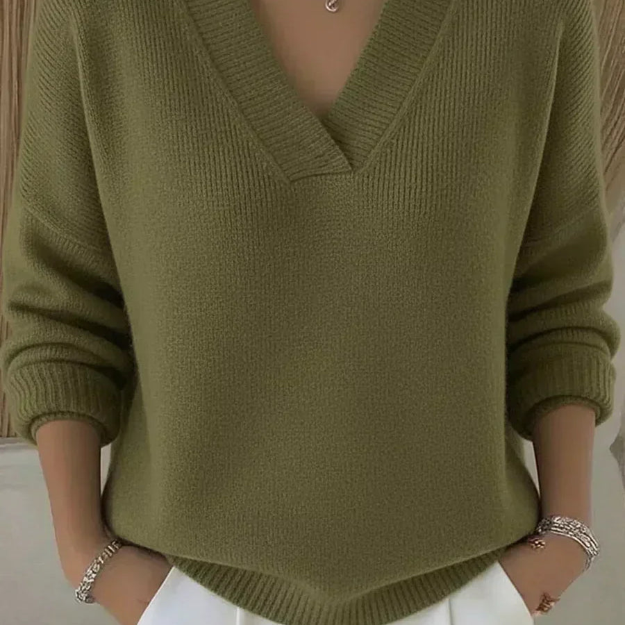 Vivelle™ | Camisola de Corte Solto com Decote em V