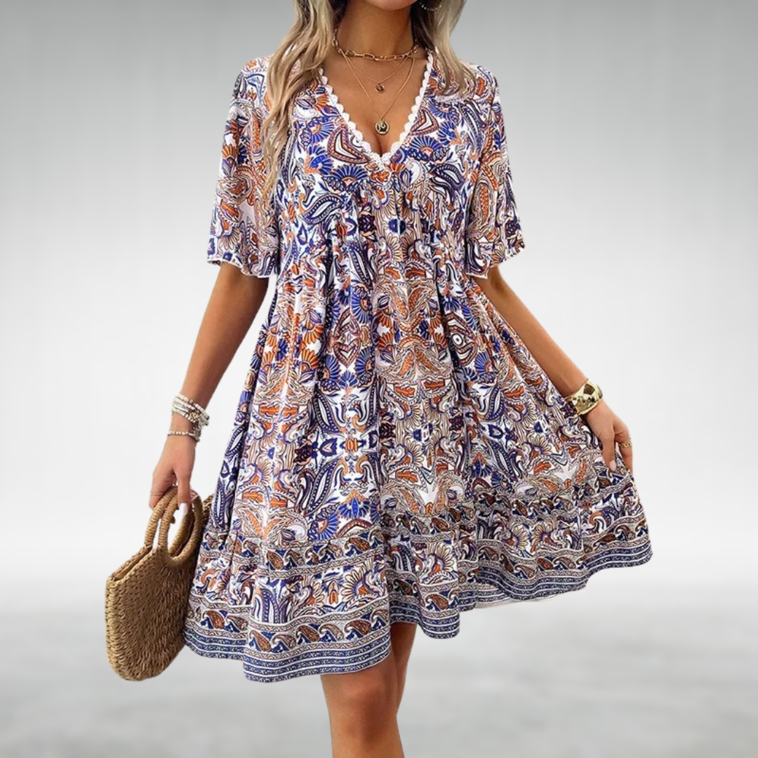 Adriana | Vestido com Estampa Paisley