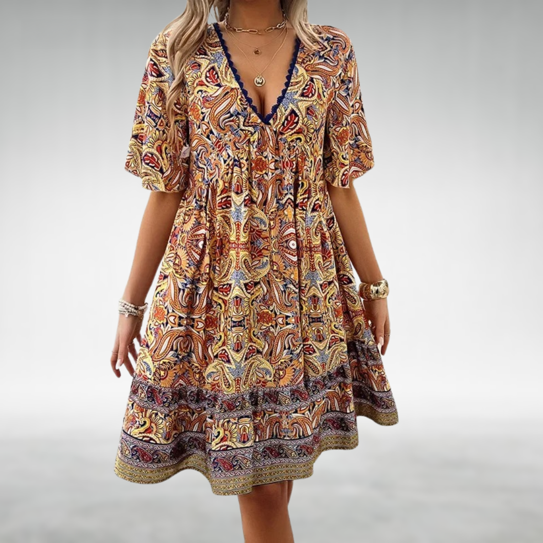 Adriana | Vestido com Estampa Paisley