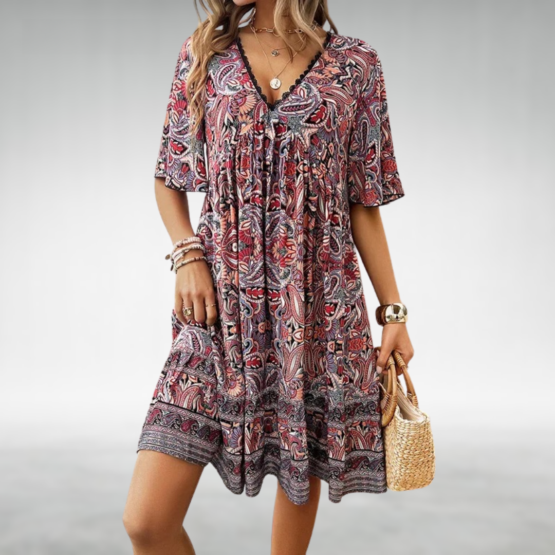 Adriana | Vestido com Estampa Paisley
