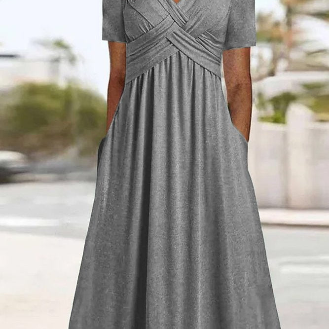 Carmen - Vestido Midi Crossover para um Look Estiloso