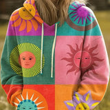 Thalindra | Rainbow Sunburst Graphic Hoodie