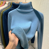Camisola de Gola Alta em Pelúcia
