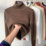 Camisola de Gola Alta em Pelúcia