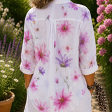 Alice | Blusa Artística Vibrante com Fecho de Botões