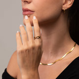 Anel Ajustável Elo Banhado em Ouro 18K