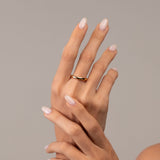 Anel Cristal Solitário Banhado em Ouro 18K