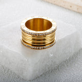 Anel Luxo Imperial Banhado em Ouro 18K