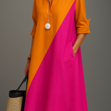 Kayla | Vestido midi cuidado e elegante