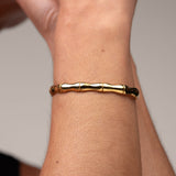Bracelete Bamboo Banhado em Ouro 18k