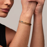 Bracelete Camadas Ônix Banhado em Ouro 18k