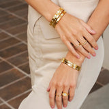 Bracelete Classic Romano Banhado em Ouro 18k