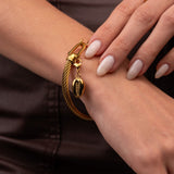 Bracelete Concha Hana Banhado em Ouro 18K