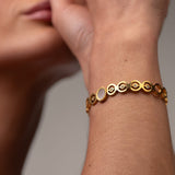 Bracelete Olivia Pedra Zircônia Banhado em Ouro 18k