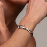 Bracelete Prego Zircônia - Prata