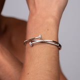 Bracelete Prego Zircônia - Prata