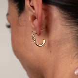 Brinco Argola Luci Banhado em Ouro 18k