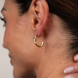 Brinco Argola Luci Banhado em Ouro 18k