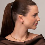 Brinco Argola Quadrada Leonor Banhado em Ouro 18K