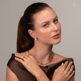 Brinco Argola Quadrada Leonor Banhado em Ouro 18K
