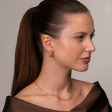 Brinco Argola Quadrado Banhado em Ouro 18k