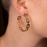 Brinco de Argola Alexandra Banhado em Ouro 18K