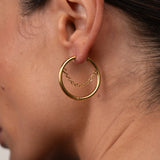 Brinco de Argola Pipa Banhado em Ouro 18K